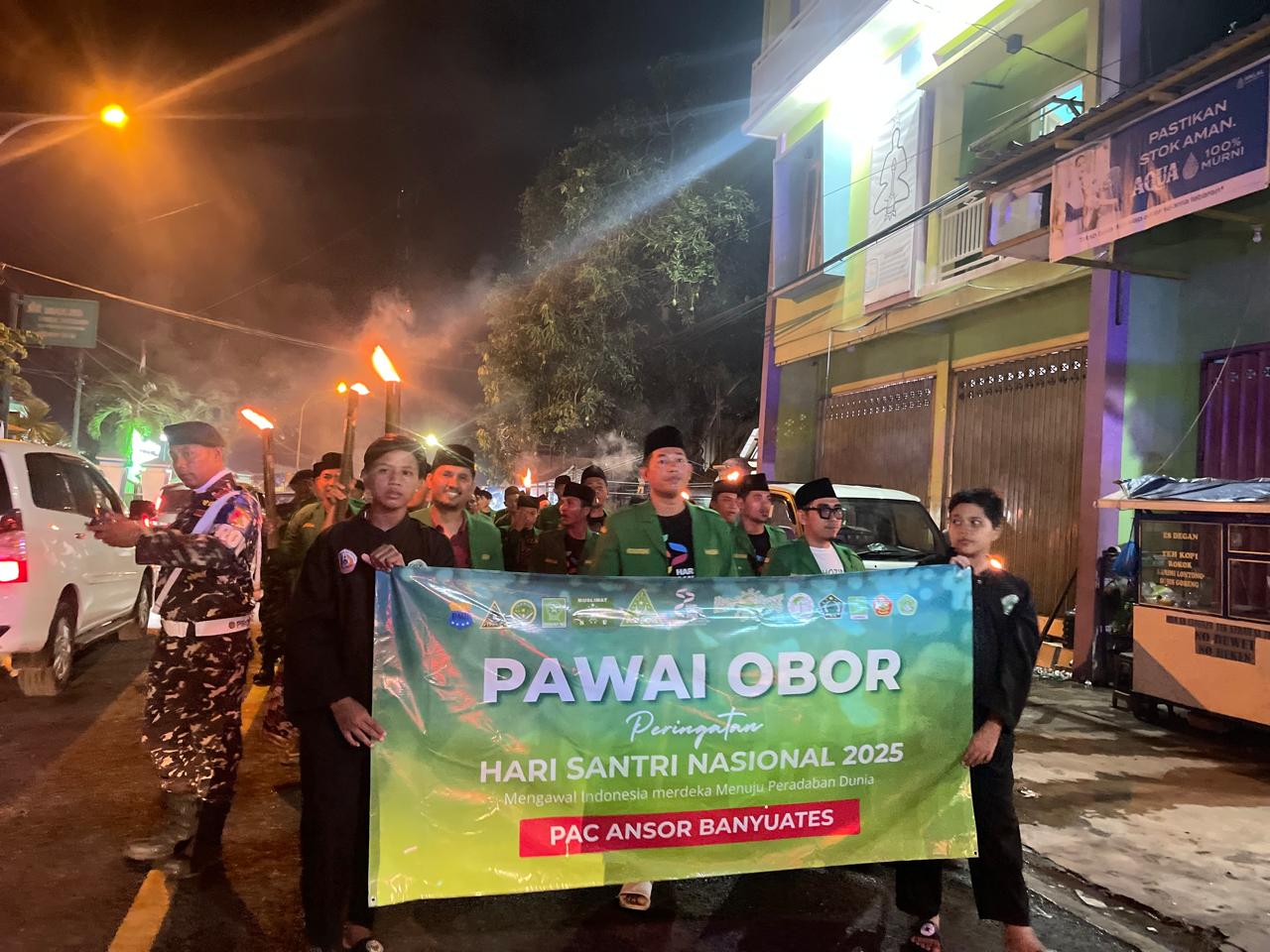 Semarak Pawai Obor Hari Santri 2025, Ansor Banyuates Kobarkan Semangat Jihad Santri